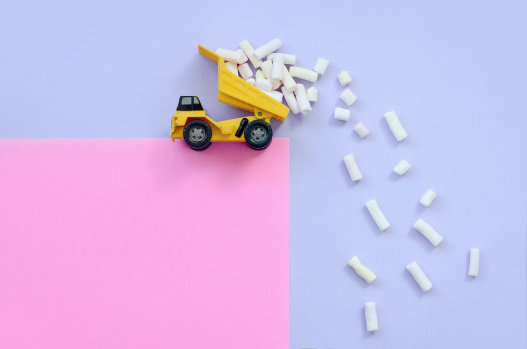 a close-up of a toy truck