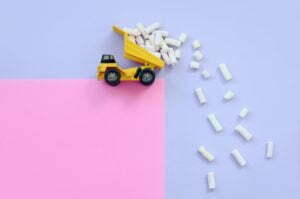 a close-up of a toy truck