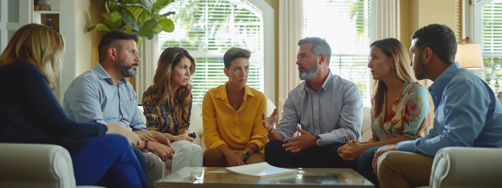 group of professionals discussing florida homeowners insurance quotes next to an anchor.