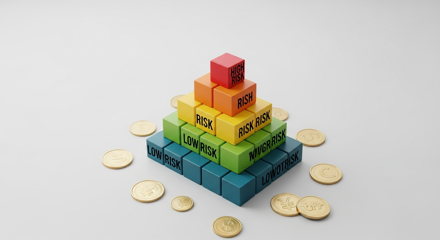 Visual representation of conservative, moderate, and aggressive asset allocation strategies based on risk tolerance