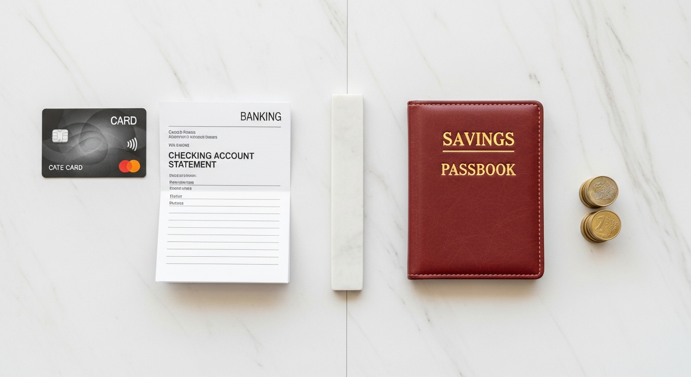 Infographic illustrating the differences between checking, savings, and high-yield accounts